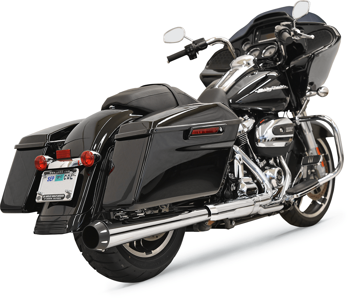 BASSANI EXHAUST-2-into-1 Crossover Eliminator with 4"DNT® Slip-On Muffler - MetalCore Harley Supply