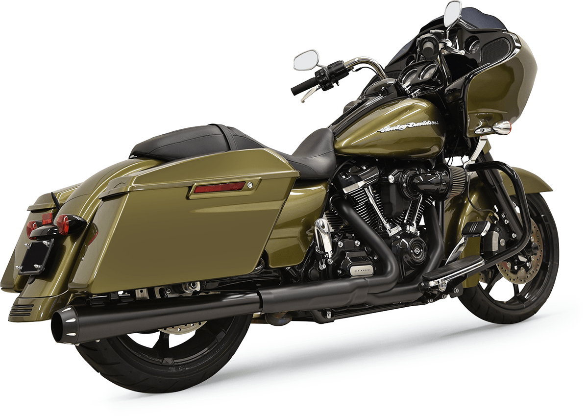 BASSANI EXHAUST-2-into-1 Crossover Eliminator with 4"DNT® Slip-On Muffler - MetalCore Harley Supply