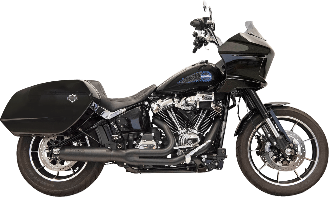 BASSANI EXHAUST-2-into-1 Road Rage Exhaust System with Superbike Muffler - MetalCore Harley Supply