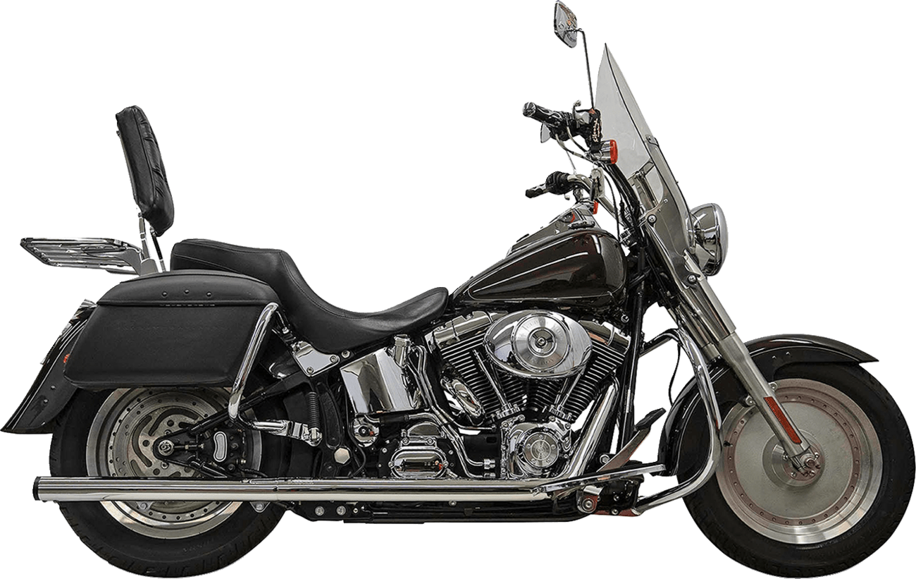 BASSANI EXHAUST-2-into-2 True Dual Drag Pipe Exhaust System - MetalCore Harley Supply