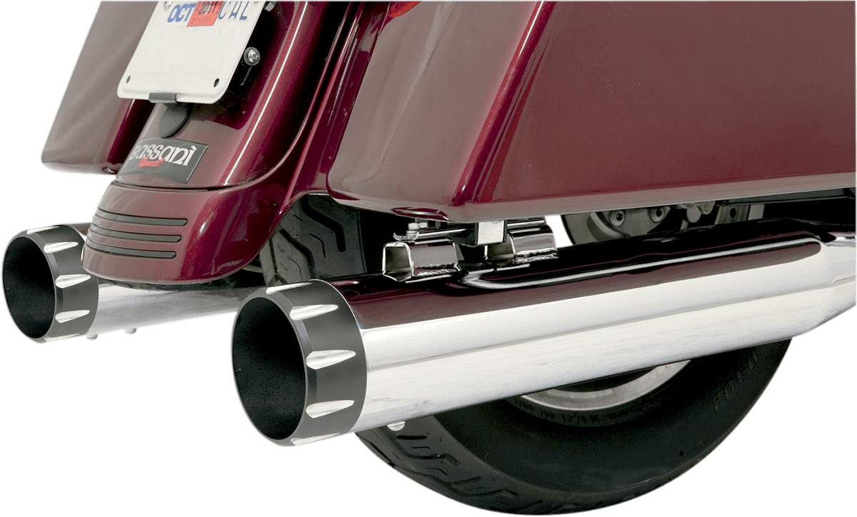 BASSANI EXHAUST-Optional B1-Syle Quick-Change End Cap — Fluted/Straight-Cut - MetalCore Harley Supply