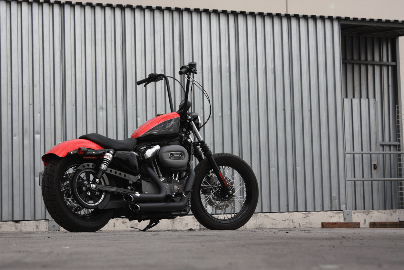 BURLY BRAND-1" Narrow Bottom Ape Hanger Handlebars-Handlebars - Ape Hangers-MetalCore Harley Supply