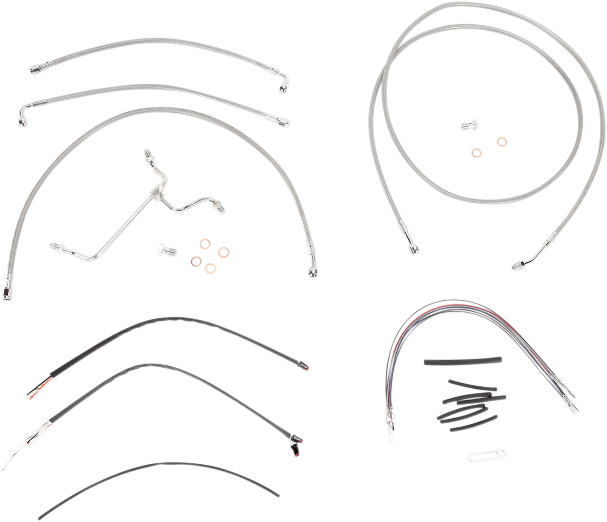 BURLY BRAND-Complete Handlebar Install Kits for Ape Hangers / '08-'16 Bagger-Handlebar Install Kits-MetalCore Harley Supply