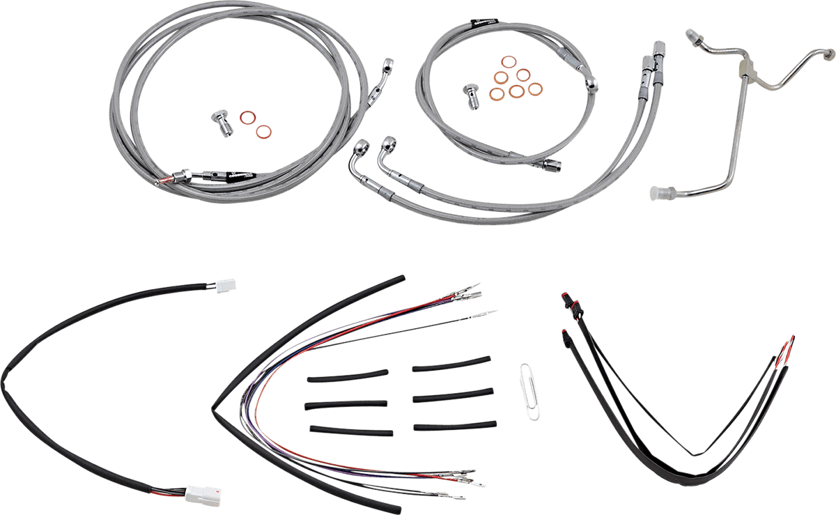 BURLY BRAND-Complete Handlebar Install Kits for Ape Hangers / '08-'16 Bagger-Handlebar Install Kits-MetalCore Harley Supply
