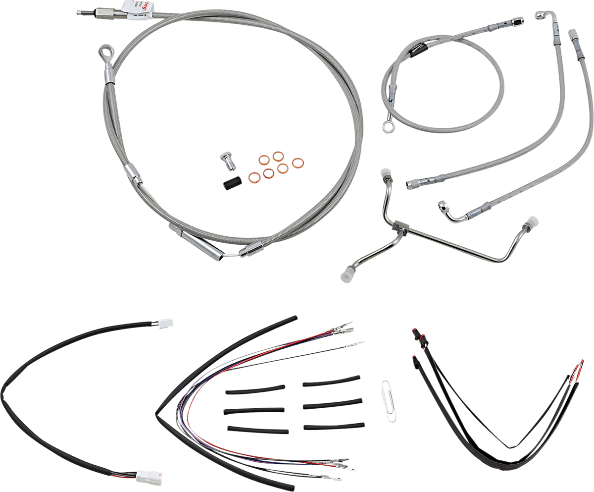 BURLY BRAND-Complete Handlebar Install Kits for Ape Hangers / '08-'16 Bagger-Handlebar Install Kits-MetalCore Harley Supply