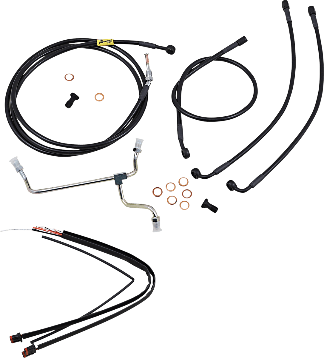 BURLY BRAND-Complete Handlebar Install Kits for Ape Hangers / '17-'23 Bagger-Handlebar Install Kits-MetalCore Harley Supply