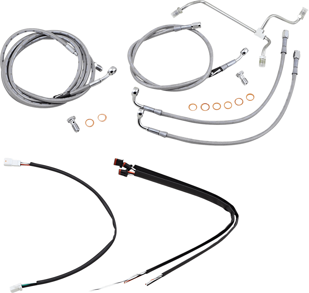 BURLY BRAND-Complete Handlebar Install Kits for Ape Hangers / '17-'23 Bagger-Handlebar Install Kits-MetalCore Harley Supply