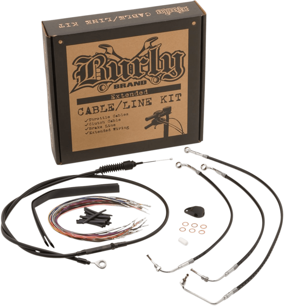 BURLY BRAND-Complete Handlebar Install Kits for Ape Hangers / '17-'23 Bagger-Handlebar Install Kits-MetalCore Harley Supply