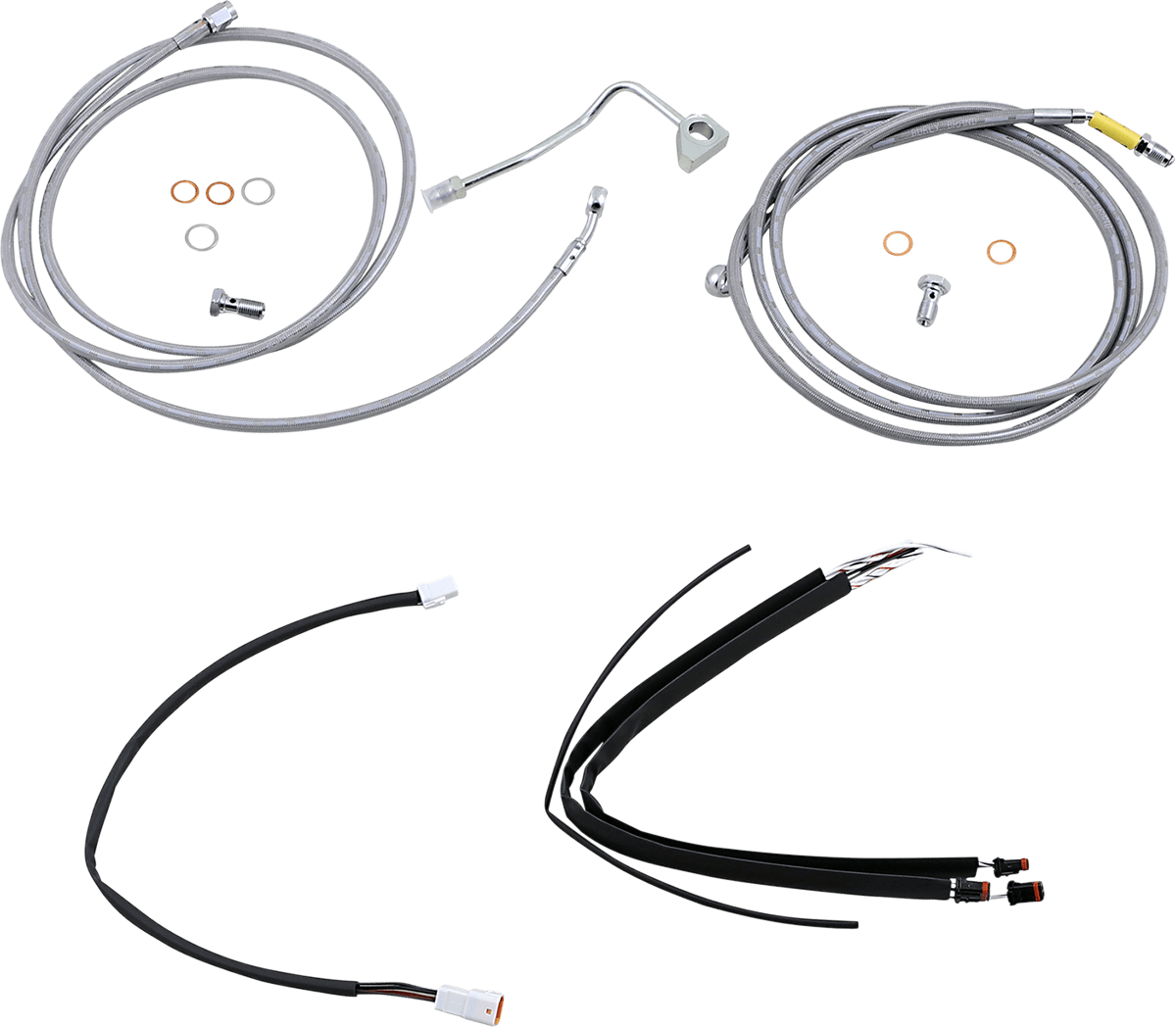 BURLY BRAND-Complete Handlebar Install Kits for Ape Hangers / '17-'23 Bagger-Handlebar Install Kits-MetalCore Harley Supply