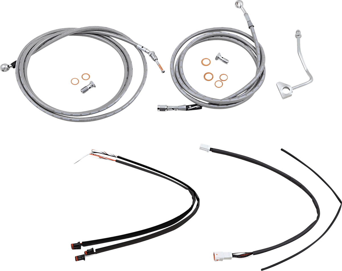 BURLY BRAND-Complete Handlebar Install Kits for Ape Hangers / '17-'23 Bagger-Handlebar Install Kits-MetalCore Harley Supply