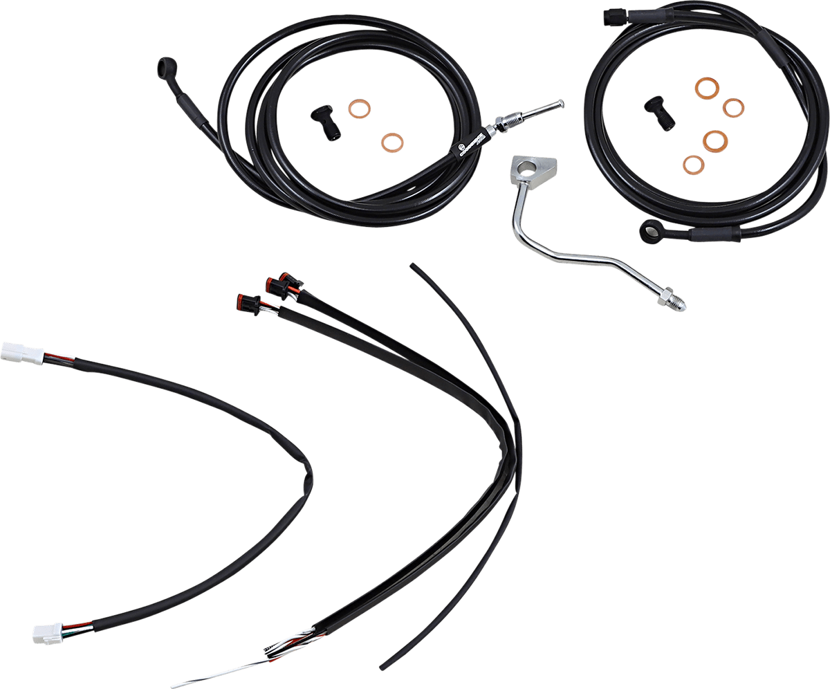 BURLY BRAND-Complete Handlebar Install Kits for Ape Hangers / '17-'23 Bagger-Handlebar Install Kits-MetalCore Harley Supply