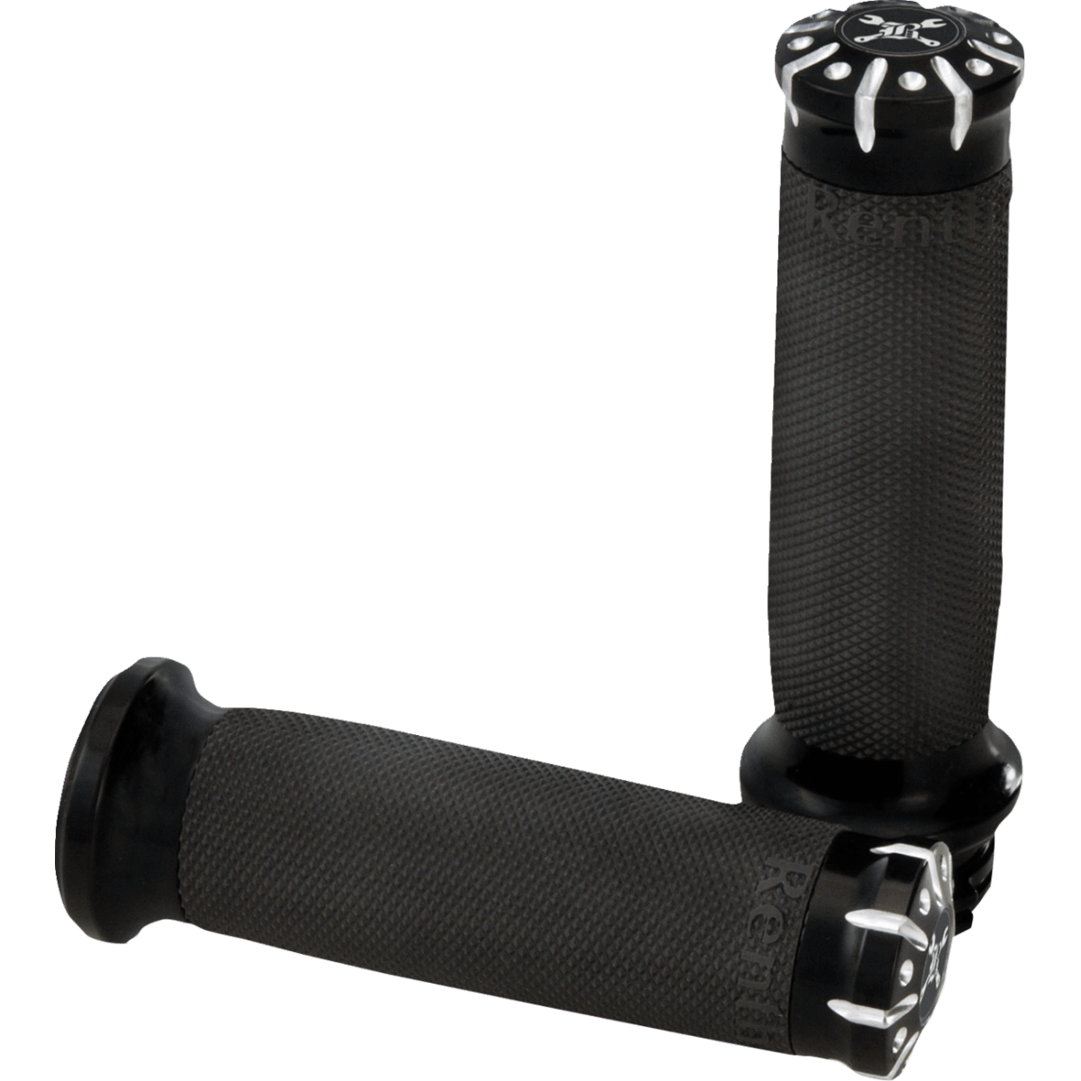 BURLY BRAND - Hawk Grips - Dual Cable Black Machined - Grips - MetalCore Harley Supply