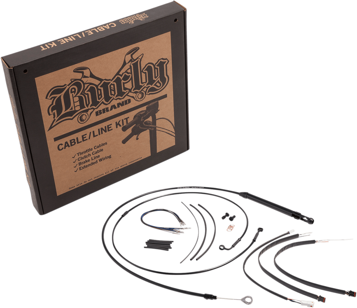 BURLY BRAND-Complete Handlebar Install Kits for T BARS / M8 Softails-Handlebar Install Kits-MetalCore Harley Supply