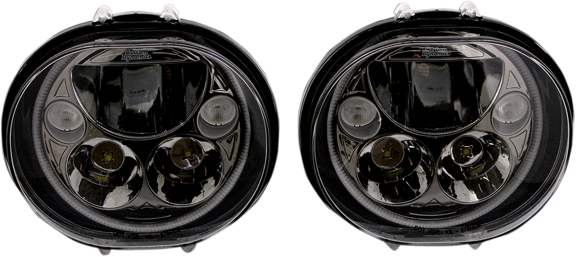 CUSTOM DYNAMICS - 5 3/4" TruBEAM® LED Headlamps / '04 - '13 FLTR - Headlights - MetalCore Harley Supply