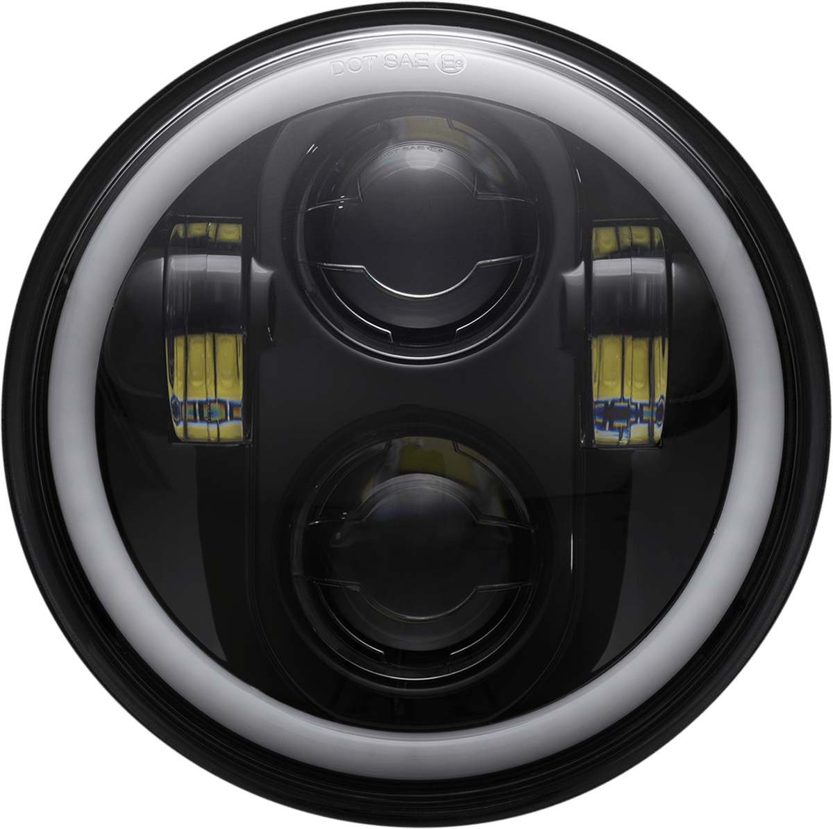 CUSTOM DYNAMICS - 5.75" LED White Halo Headlamps - Headlights - MetalCore Harley Supply