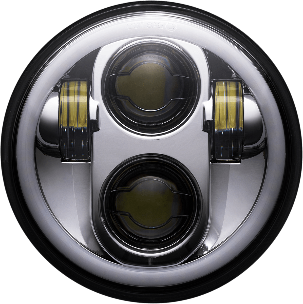 CUSTOM DYNAMICS - 5.75" LED White Halo Headlamps - Headlights - MetalCore Harley Supply