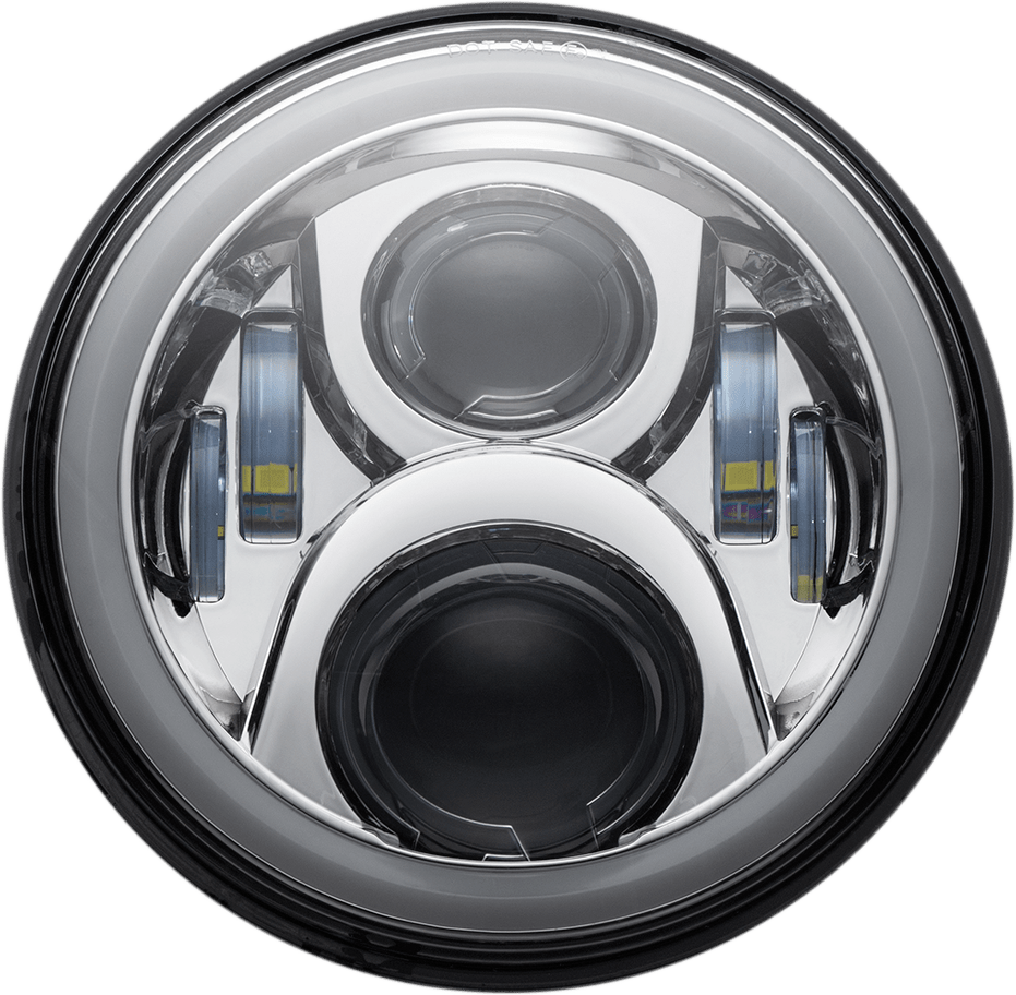 CUSTOM DYNAMICS - 7" LED White Halo Headlamps - Headlights - MetalCore Harley Supply