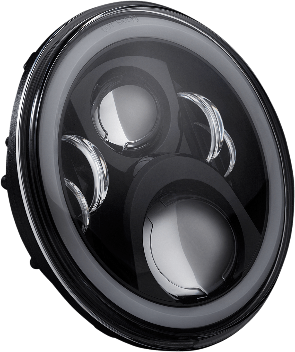 CUSTOM DYNAMICS - 7" LED White Halo Headlamps - Headlights - MetalCore Harley Supply