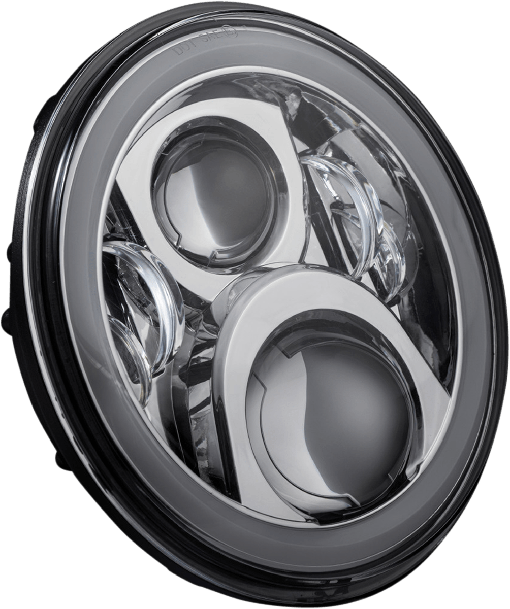 CUSTOM DYNAMICS - 7" LED White Halo Headlamps - Headlights - MetalCore Harley Supply