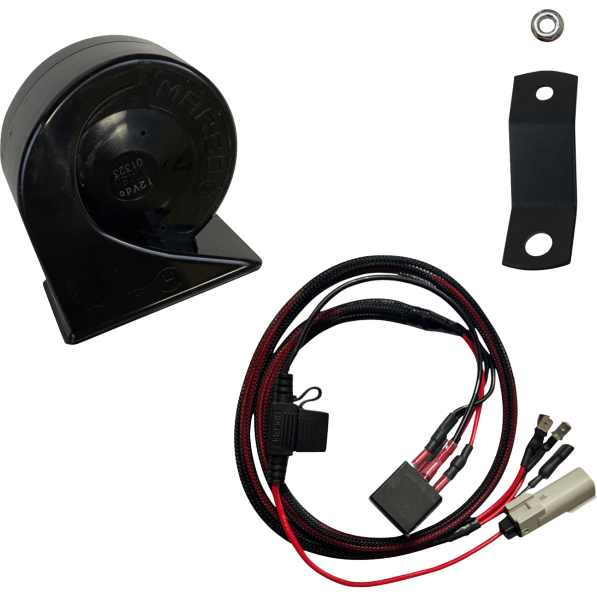 CUSTOM DYNAMICS - Electromagnetic Horn Kit / '25 Softail, 109 dB - Black - MetalCore Harley Supply
