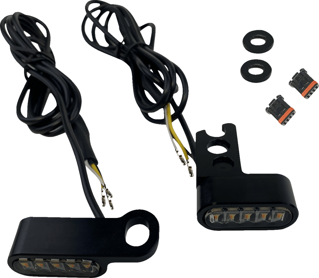 CUSTOM DYNAMICS - Mirror Mount Front Turn Signals / '08 - '24 Models - Turn Signals w/ Running Lights - MetalCore Harley Supply