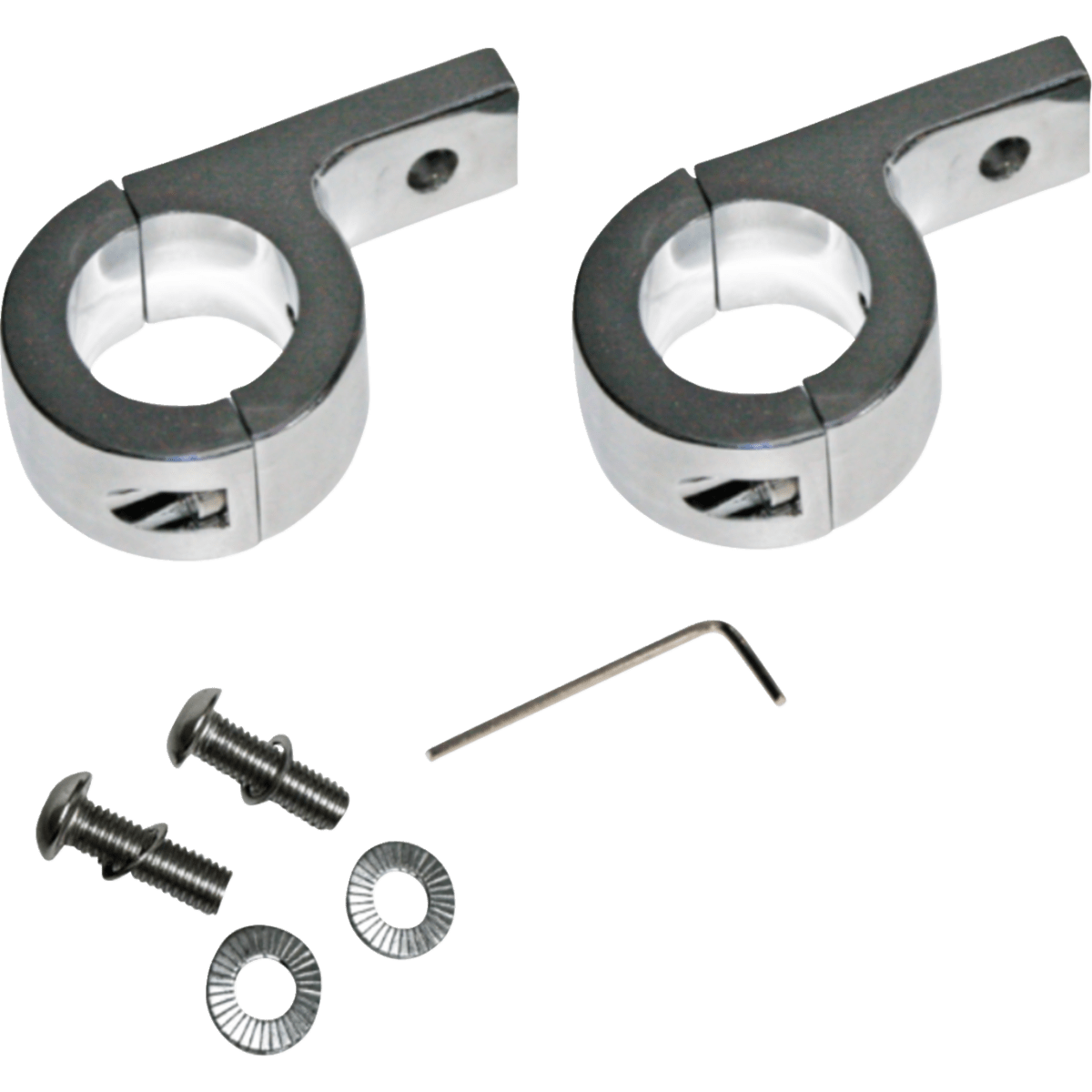 CUSTOM DYNAMICS - P-Clamp Fog Light Mount Kits / Engine Guard Mount - Chrome - MetalCore Harley Supply