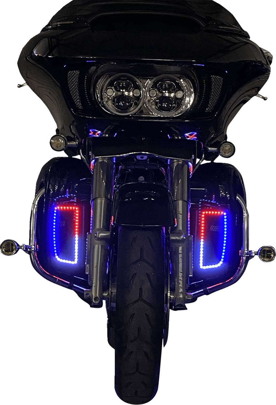 CUSTOM DYNAMICS - ProGLOWâ„¢ Color Changing LED Lower Fairing Inserts / '14 - '23 Bagger - Fairing Vent - MetalCore Harley Supply