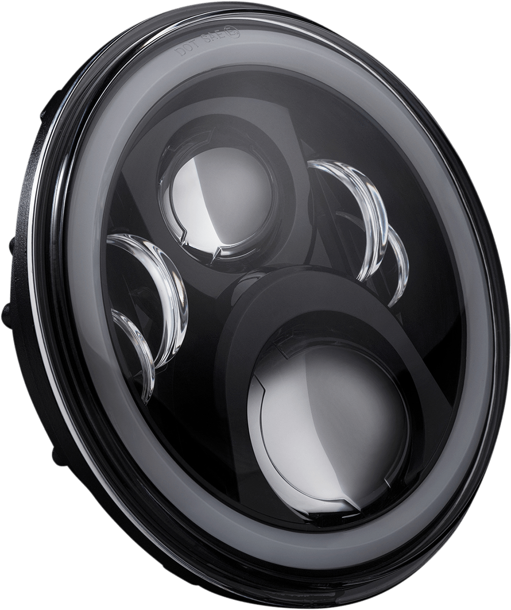 CUSTOM DYNAMICS - ProGLOWâ„¢ LED Headlamps with Color Changing Halo / 7" & 5 3/4" - Headlights - MetalCore Harley Supply