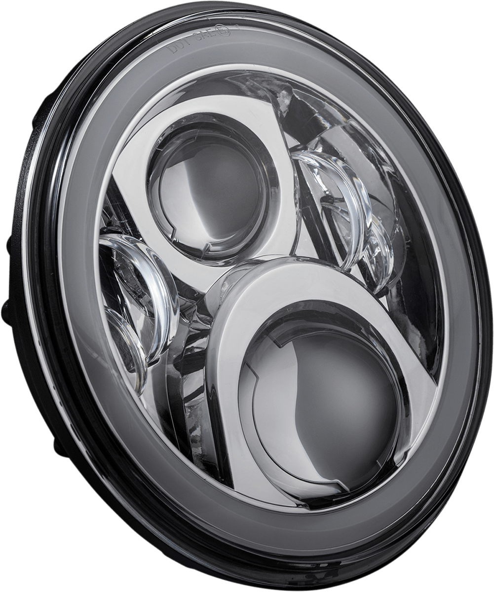 CUSTOM DYNAMICS - ProGLOWâ„¢ LED Headlamps with Color Changing Halo / 7" & 5 3/4" - Headlights - MetalCore Harley Supply