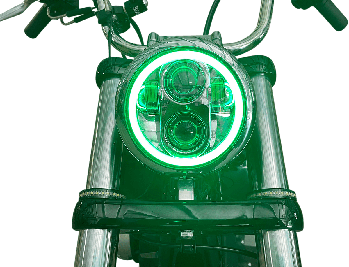 CUSTOM DYNAMICS - ProGLOWâ„¢ LED Headlamps with Color Changing Halo / 7" & 5 3/4" - Headlights - MetalCore Harley Supply
