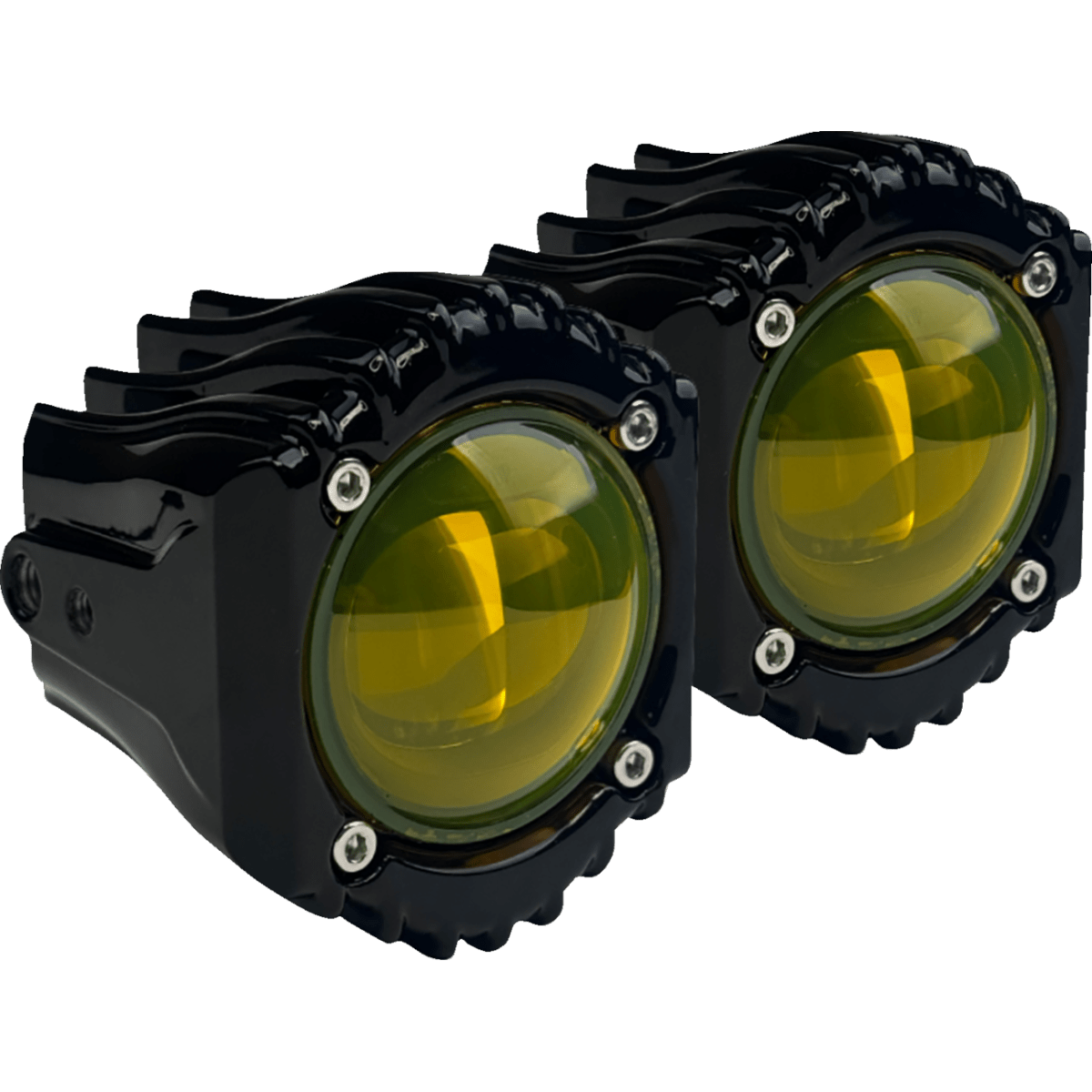 CUSTOM DYNAMICS - Shark Demon LED Fog Lights / '26 Street Glide, Road Glide - Selective Yellow - MetalCore Harley Supply
