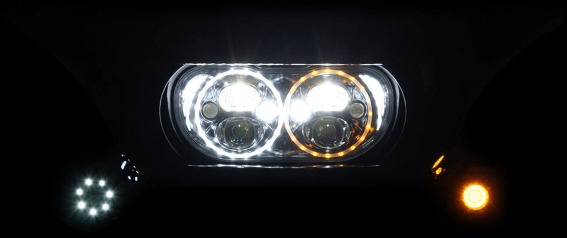 CUSTOM DYNAMICS - TRUBEAM® LED HEADLAMP WITH AUXILIARY TURN SIGNALS / '15 - '24 Roadglide - Headlights - MetalCore Harley Supply