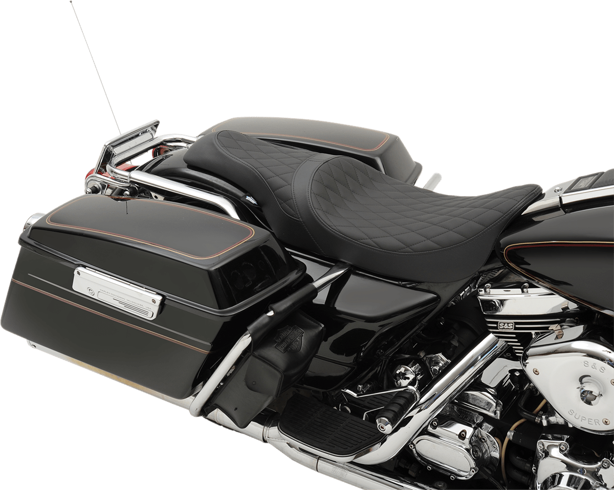 DRAG SPECIALTIES-Caballero 2-Up Vinyl Seat - MetalCore Harley Supply