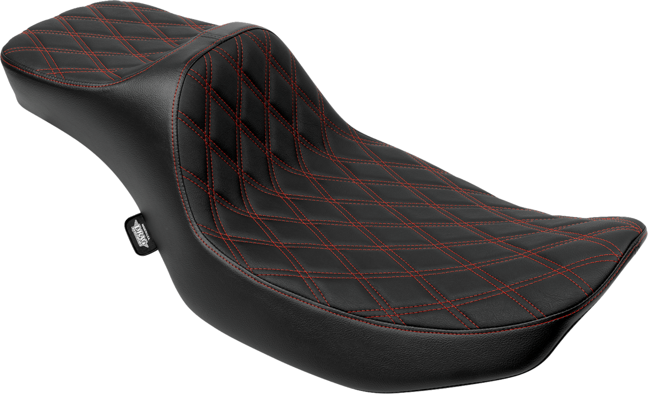 DRAG SPECIALTIES-Extended Reach Predator III Seat (4) - MetalCore Harley Supply