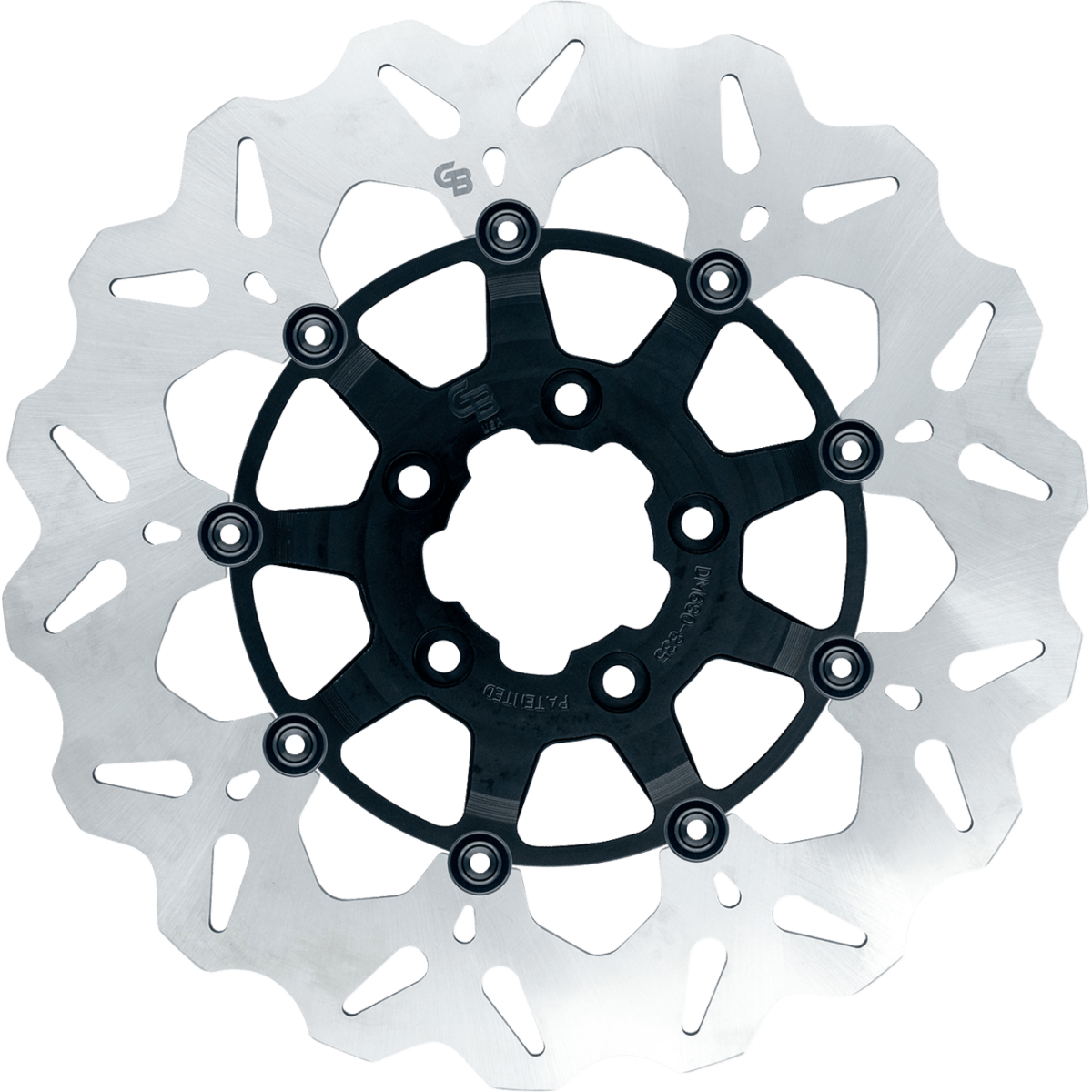 GBRAKES Oversize Wave Front Brake Rotor 12.5in - Black - MetalCore Harley Supply