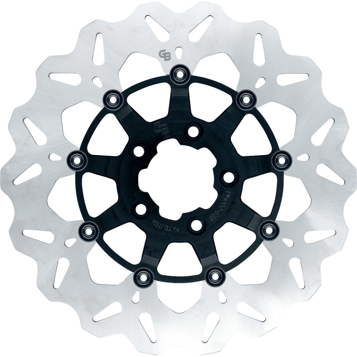 GBRAKES Stainless Front Brake Rotor '08-'25 - Black - MetalCore Harley Supply