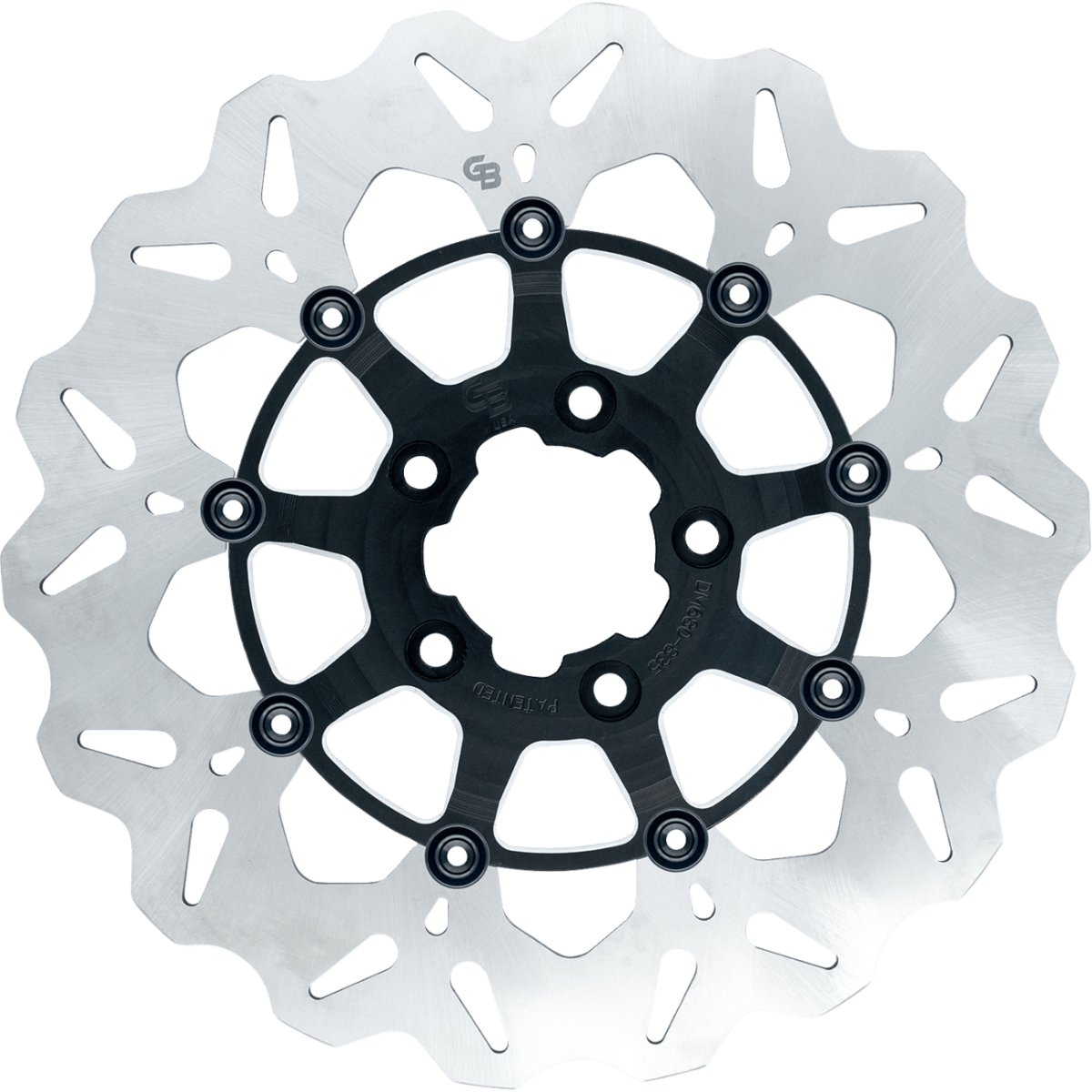 GBRAKES Stainless Rear Brake Rotor '09-'16 - Contrast Cut - MetalCore Harley Supply