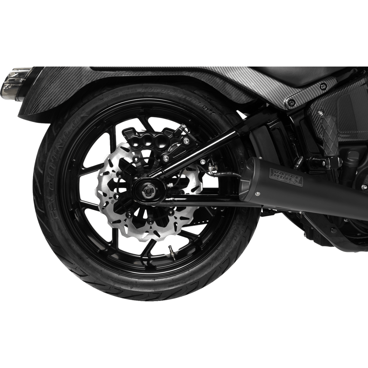 GBRAKES Stainless Rear Brake Rotor '09-'16 - Black View 2 - MetalCore Harley Supply