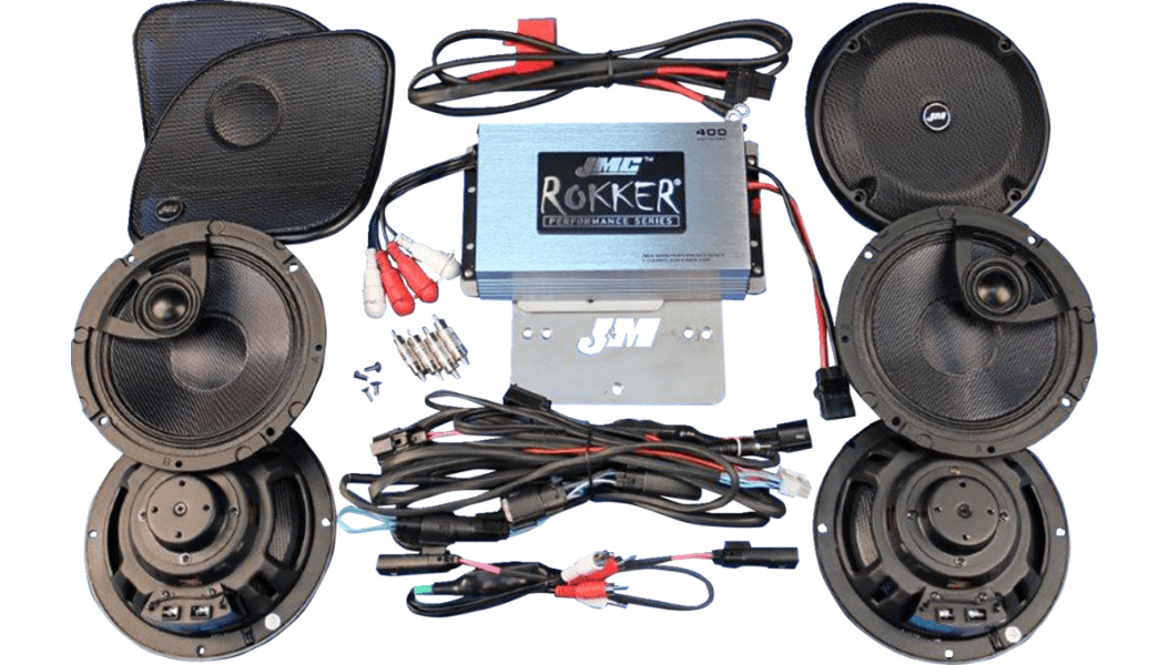 J&M CORP. - Stage - 6 Rokker 400 Watt Amp and Speaker Kit / '14 - '24 Touring - Audio Kit - MetalCore Harley Supply
