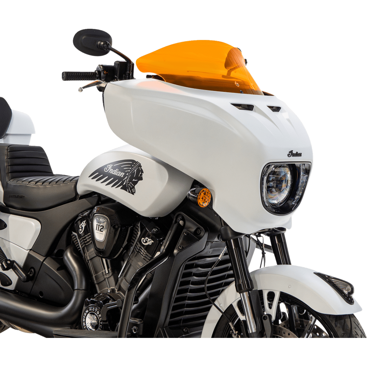 KLOCK WERKS - Ice Flare Windshield - Orange Ice - View 8 - MetalCore Harley Supply