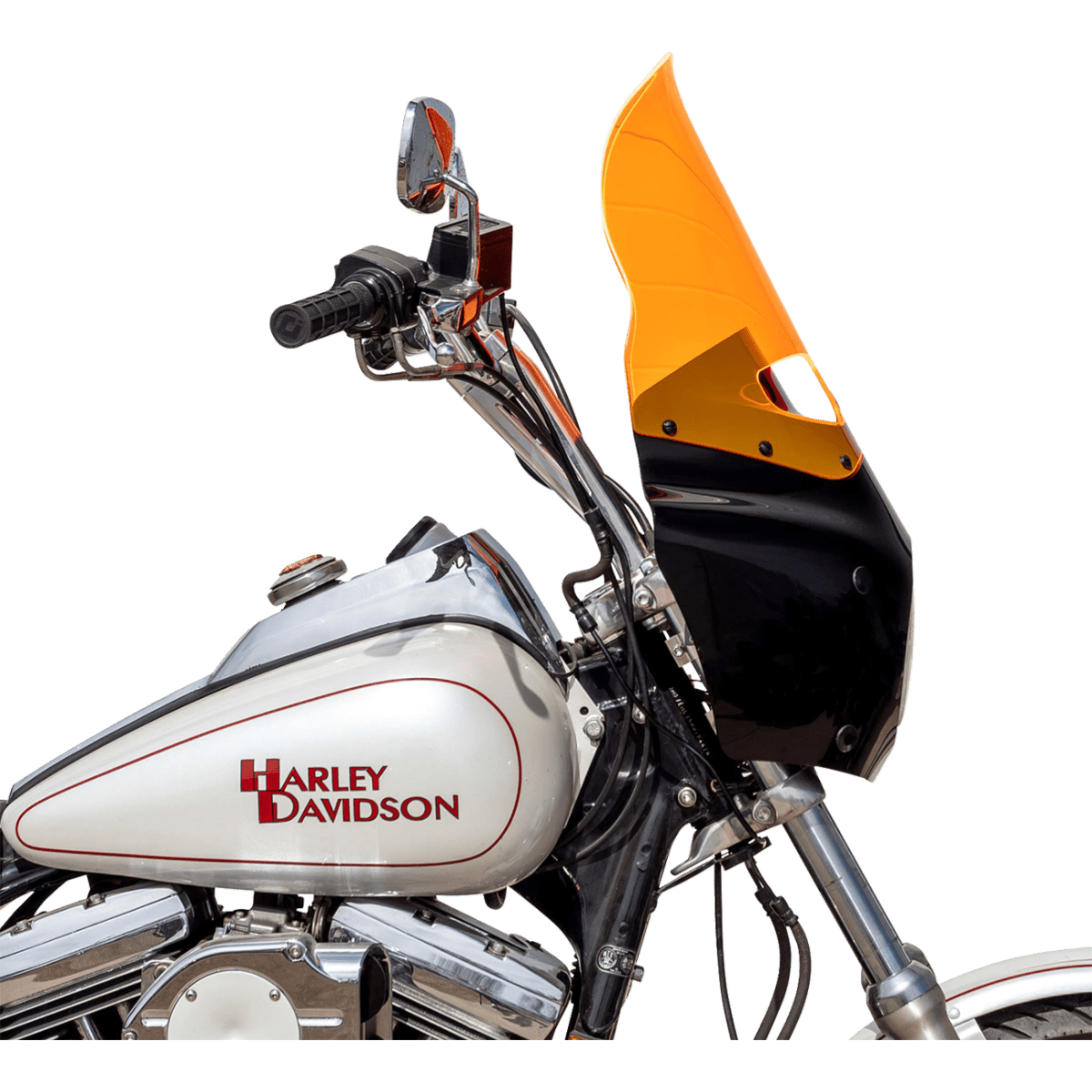 KLOCK WERKS - Ice Flare Windshield - Orange Ice - Memphis Shades Road Warrior Fairing - MetalCore Harley Supply - View 4
