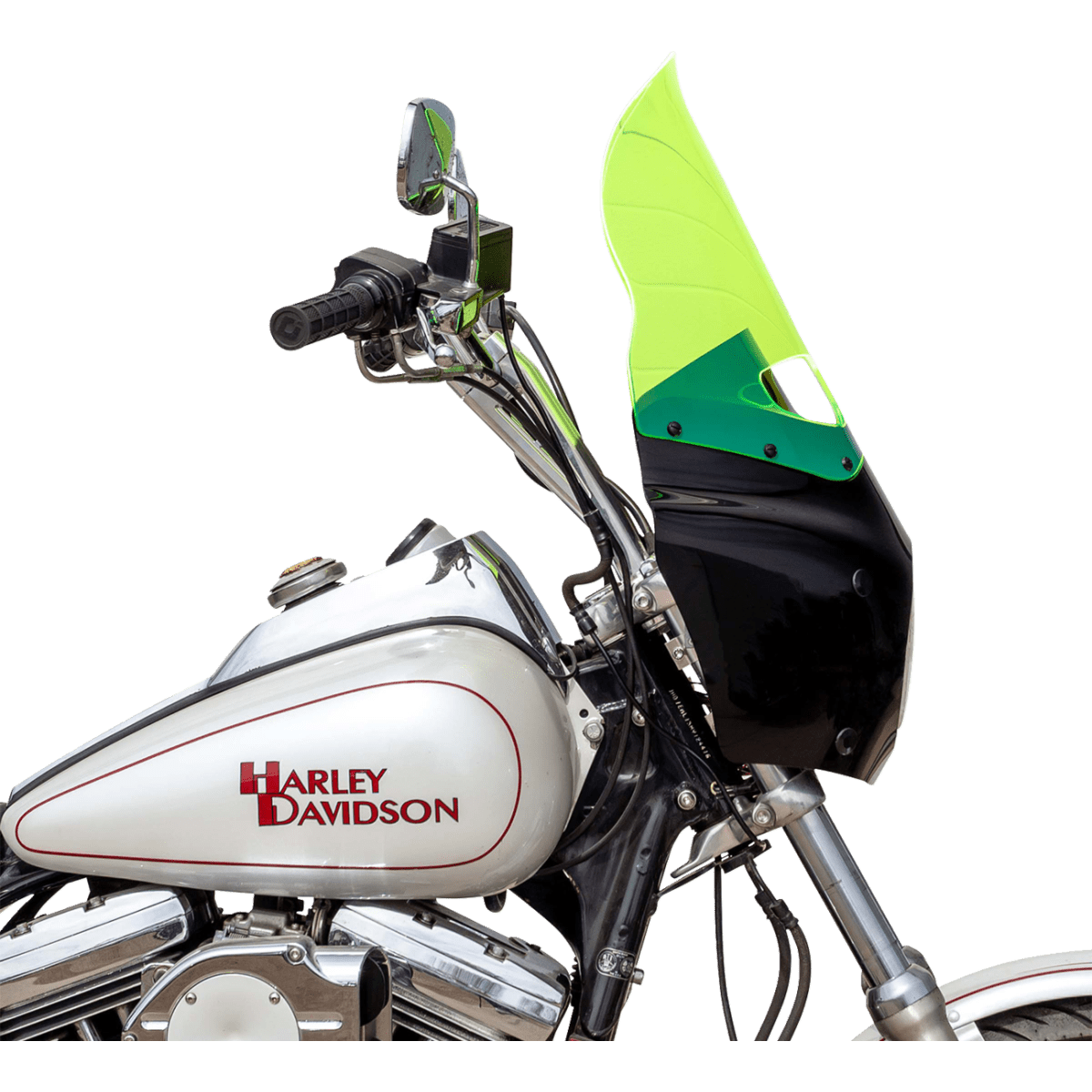 KLOCK WERKS - Ice Flare Windshield - Green Ice - Memphis Shades Road Warrior Fairing - MetalCore Harley Supply - View 4