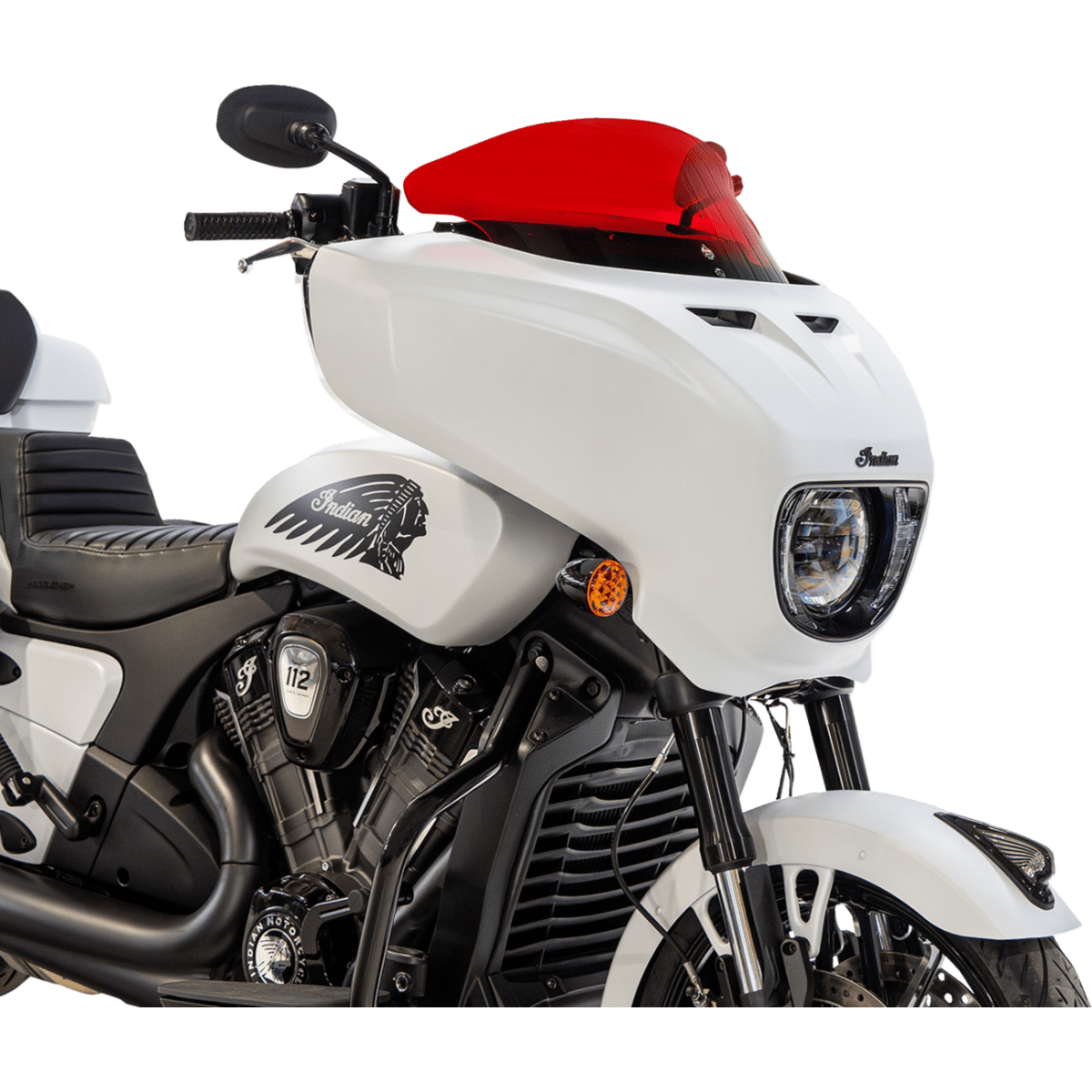 KLOCK WERKS - Kolor Flare Windshield - Red - View 4 - MetalCore Harley Supply