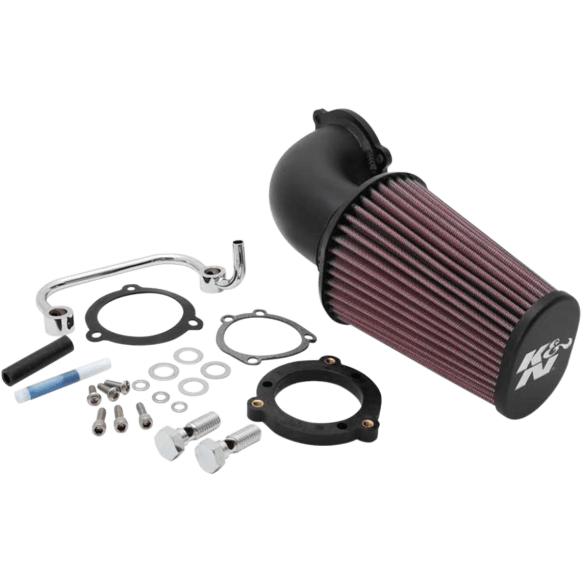 K&N Filters-Aircharger Mandrel-Bent Intake - Black - '07-'21 Sportster XL883/1200-Air Filters-MetalCore Harley Supply