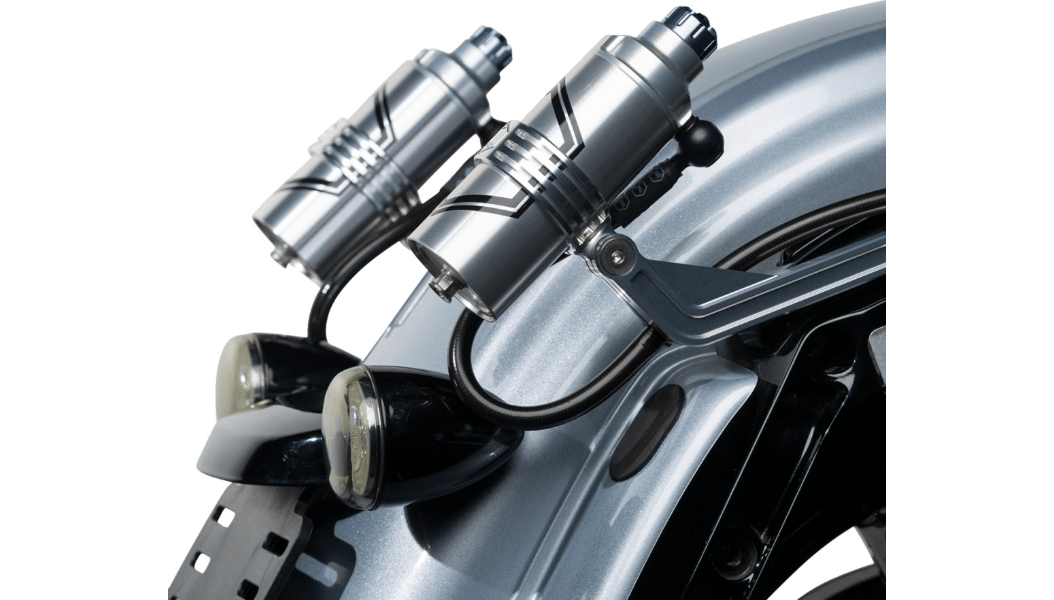 LEGEND SUSPENSION - REVO ARC Billet Remote Reservoir External Mount / '14 - '23 Bagger - Shocks - Reservoir Mounts - MetalCore Harley Supply