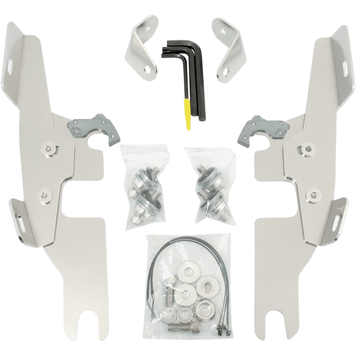 MEMPHIS SHADES - Batwing Trigger-Lock Mount Kit - '12-'16 FLD Polished - MetalCore Harley Supply
