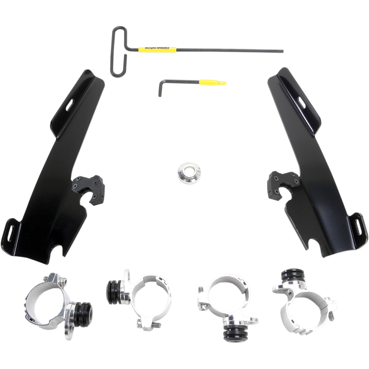 MEMPHIS SHADES - Batwing Trigger-Lock Mount Kit - '05-'10 XL883L, '09-'22 XL883N, '06-'11 XL1200L, '07-'12 XL1200N Black