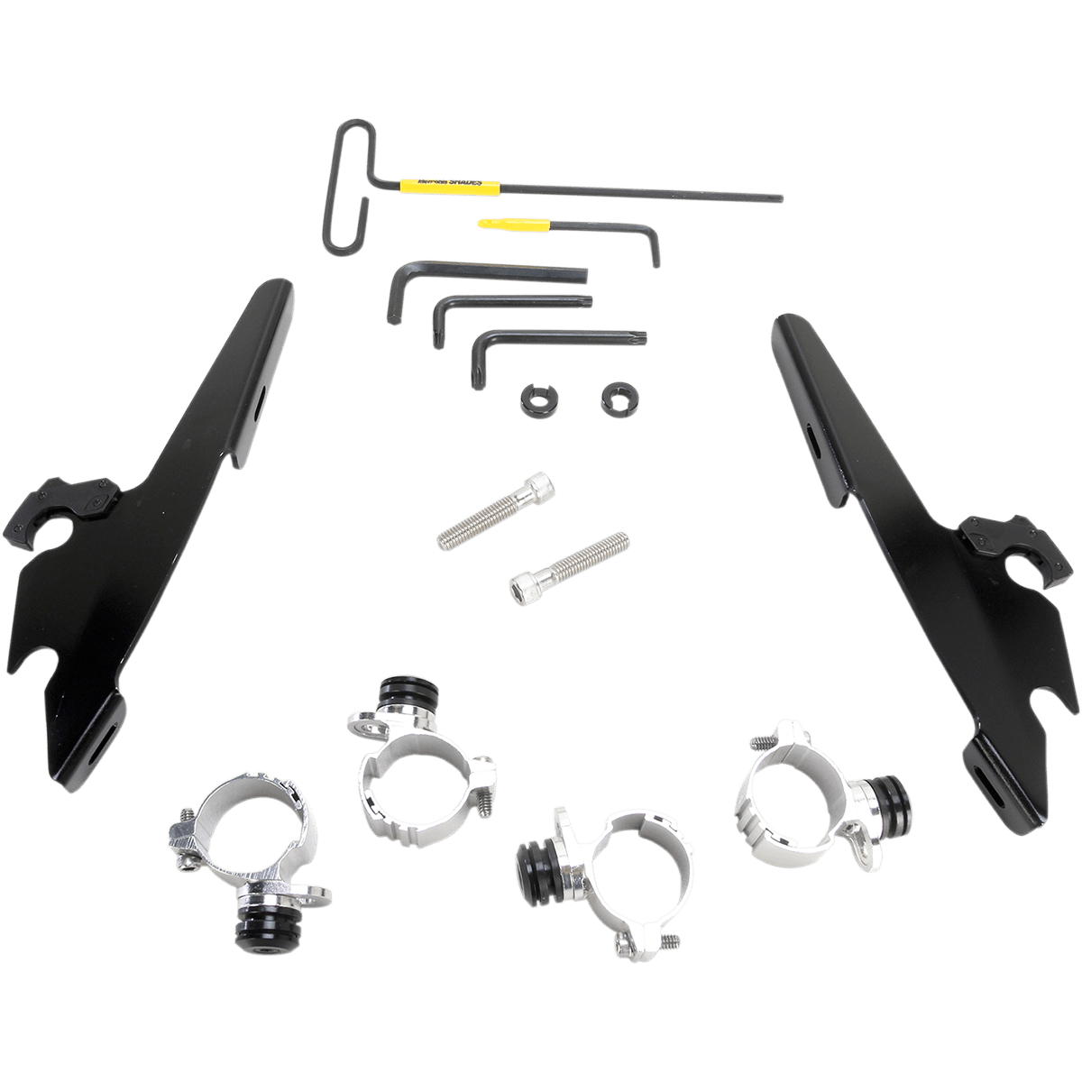 MEMPHIS SHADES - Batwing Trigger-Lock Mount Kit - '10-'15 XL1200X Black - MetalCore Harley Supply