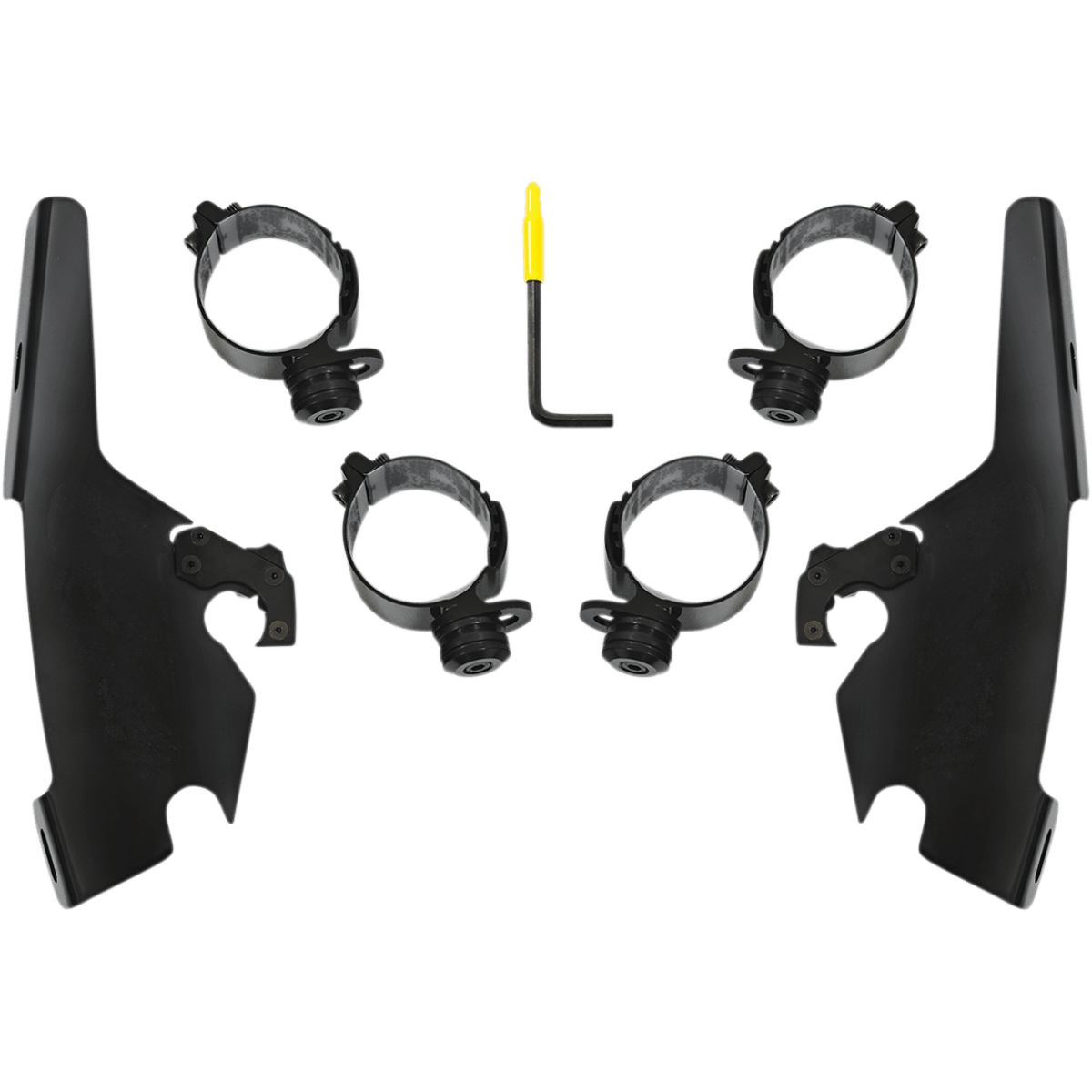 MEMPHIS SHADES - Batwing Trigger-Lock Mount Kit - '18-'21 FLSB Black - MetalCore Harley Supply