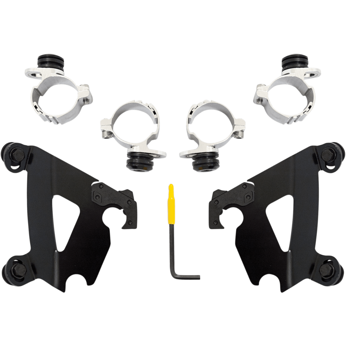 MEMPHIS SHADES - Cafe Trigger-Lock Mount Kit - '96-'22 XL883C/1200C and '12-'16 XL1200V Black - MetalCore Harley Supply